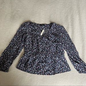 Madewell Silk Floral Blouse - Sz S NWT